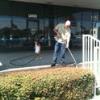 Pressure washing pavers outside Champion Chevrolet (Austin) Used Cars
